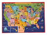 eeBoo USA United States Map - 20 JUMBO Piece Puzzle (11in x 15in)
