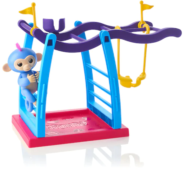 WowWee Fingerlings Baby Monkey Liv & Monkey Bar Swing Playset